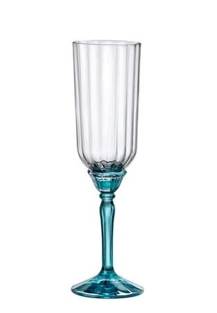 Champagneglas Florian m/ blå stilk 24 cl Restlager