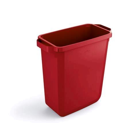 Beholder 60 ltr plast rød ekskl låg