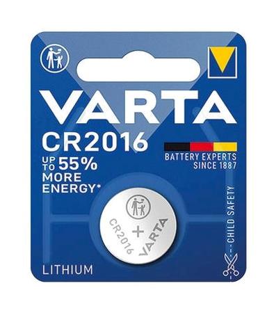 Batteri CR2016 3 volt 1 stk Varta