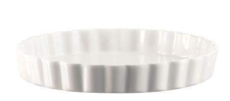 Tærteform 240 mm hvid porcelæn 