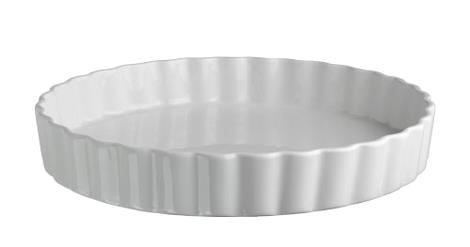 Tærteform 100 mm hvid porcelæn 